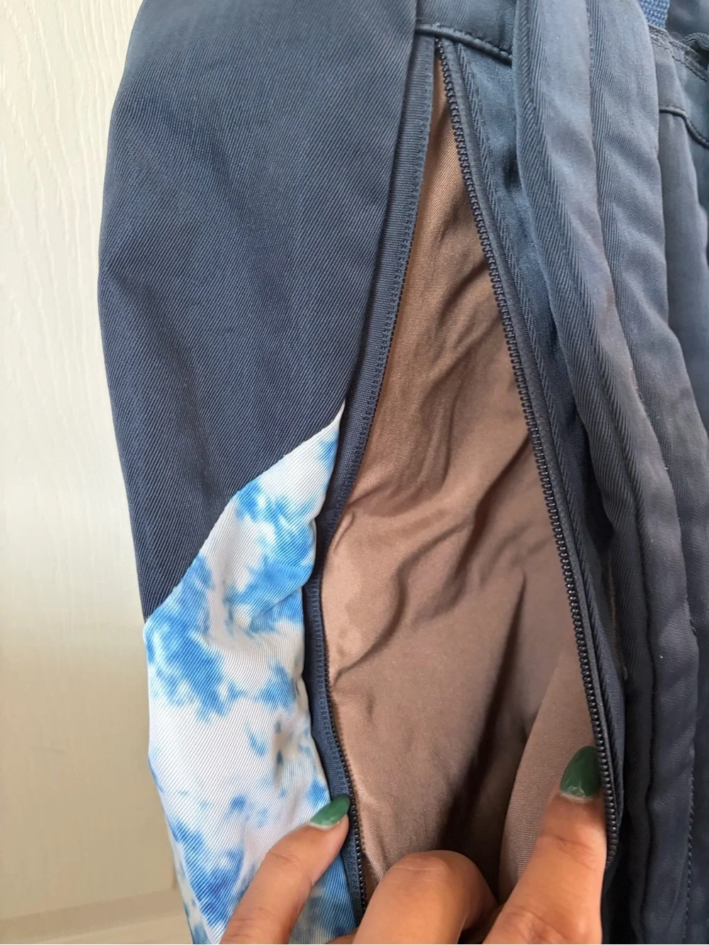 Doughnut Travel Backpack Navy with Tan Strap